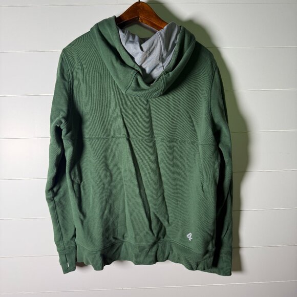 Four Laps Re-Up Sweatshirt Hoodie Green with Red White & Blue Accents Sz Medium - Picture 6 of 10